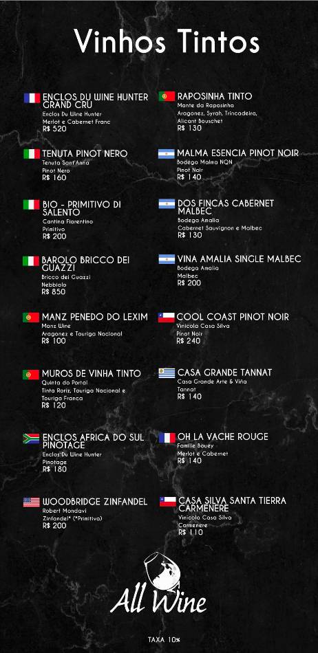 Trezze Rooftop cardápio