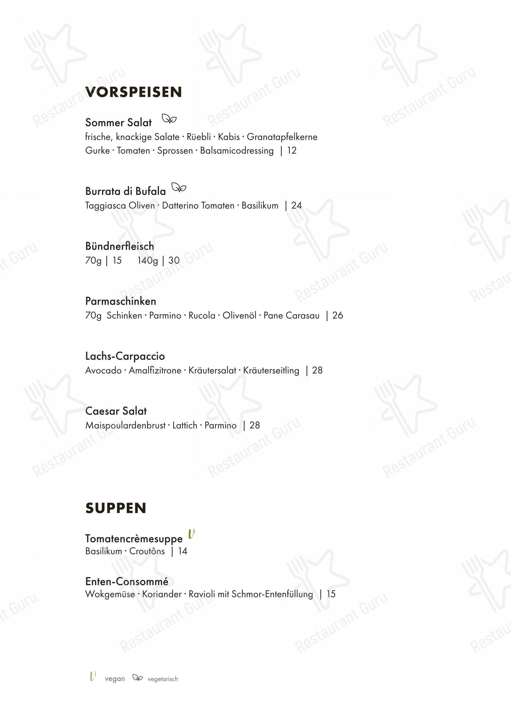 Menu di Pulsa Fonduestube - Коктейльная карта