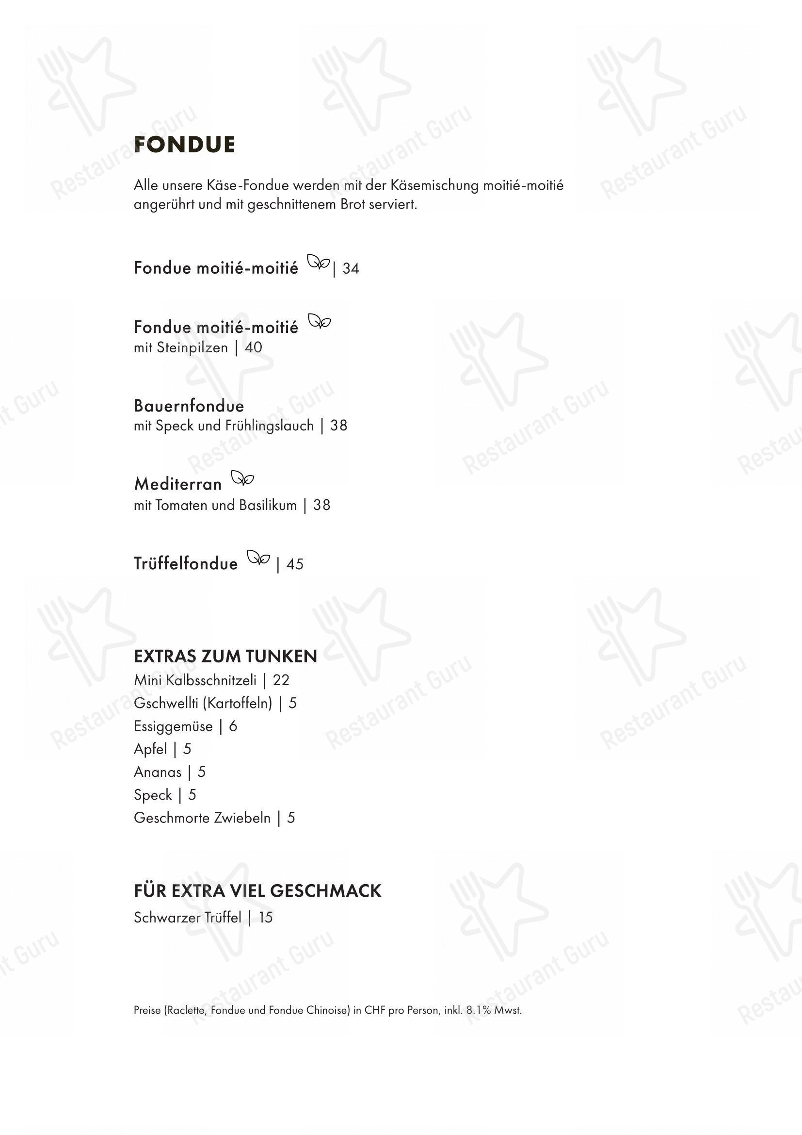 Коктейльная карта per Pulsa Fonduestube in Davos