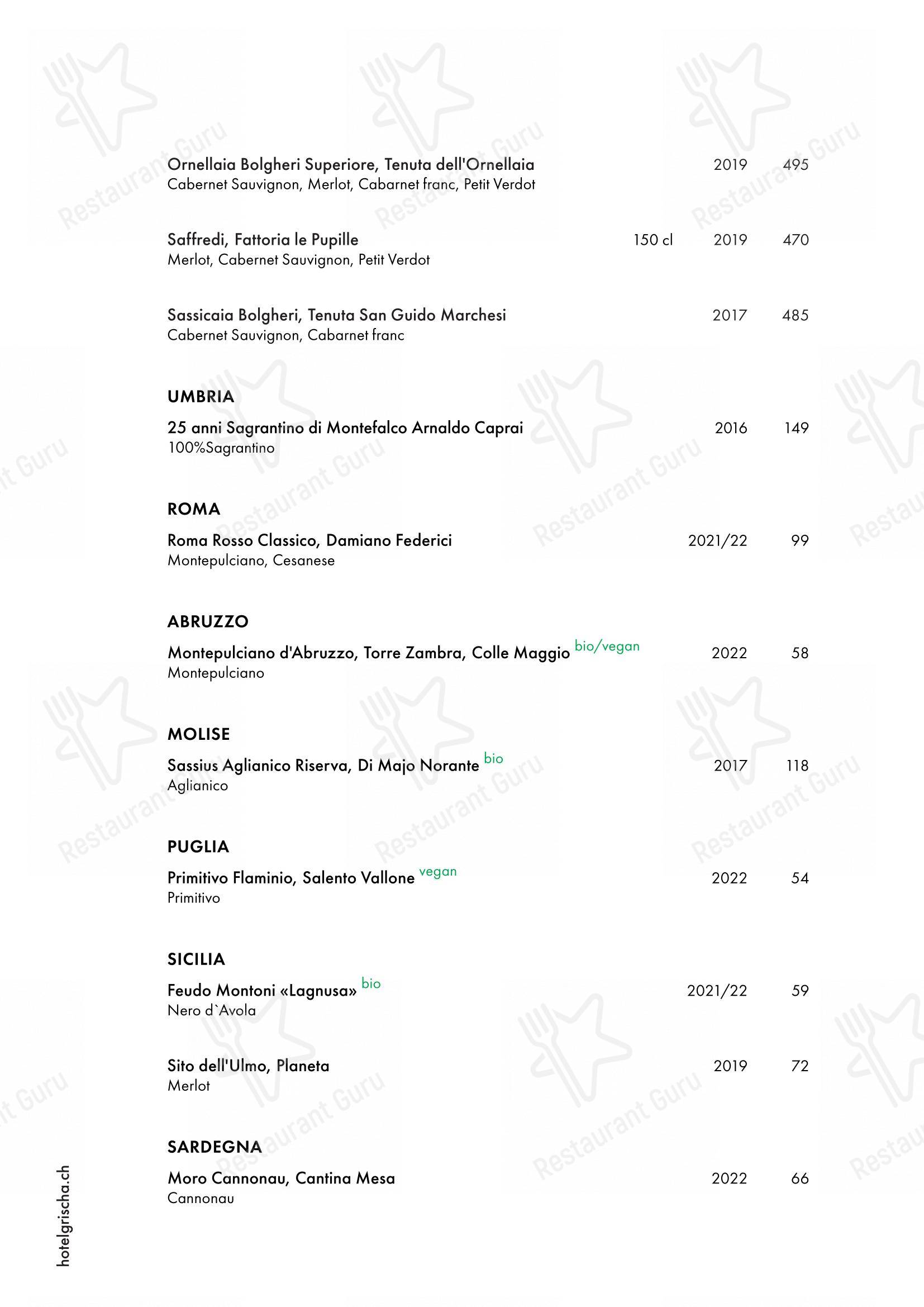 Menu bar per Pulsa Fonduestube pub & bar