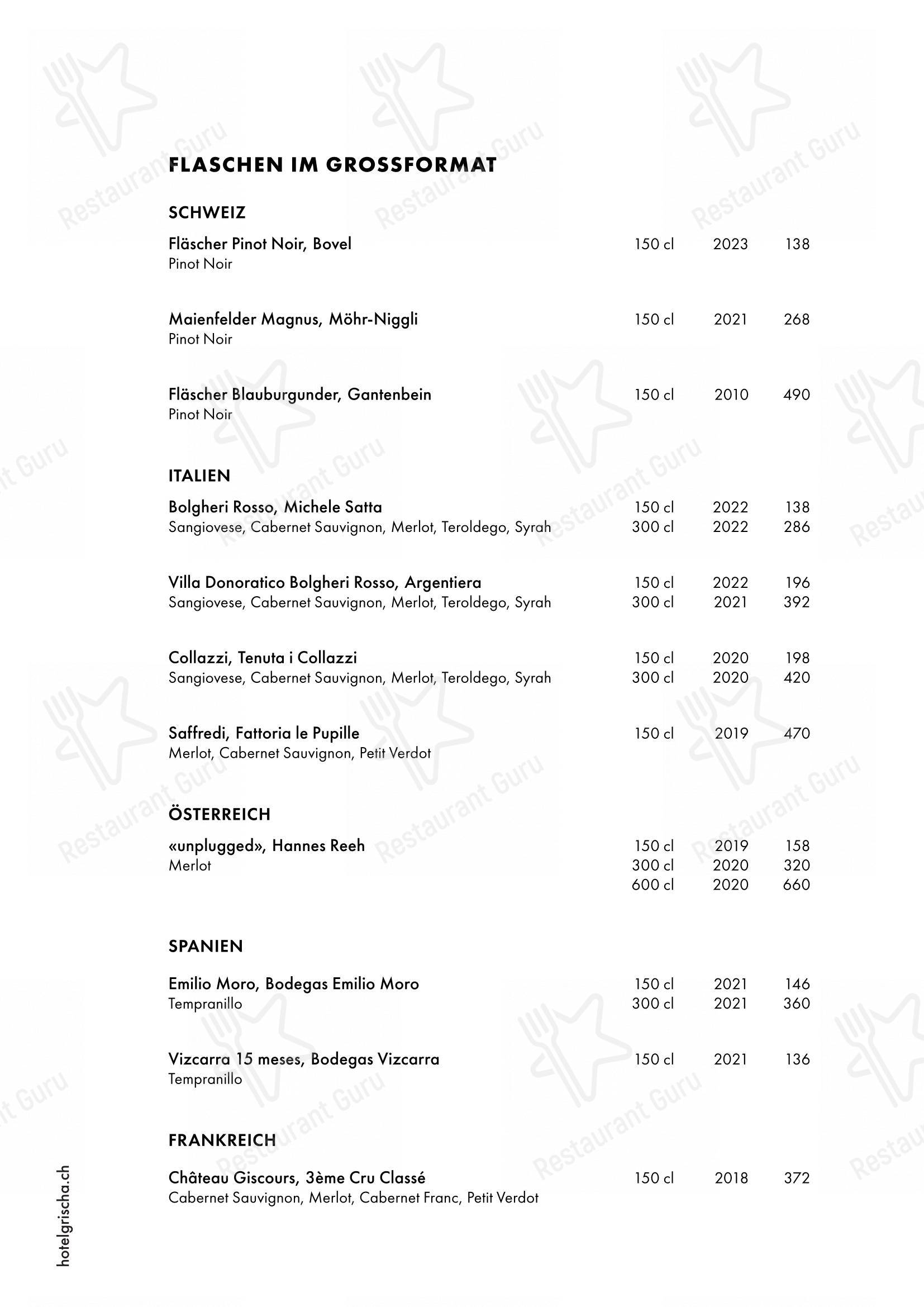 Menu bar per Pulsa Fonduestube in Davos