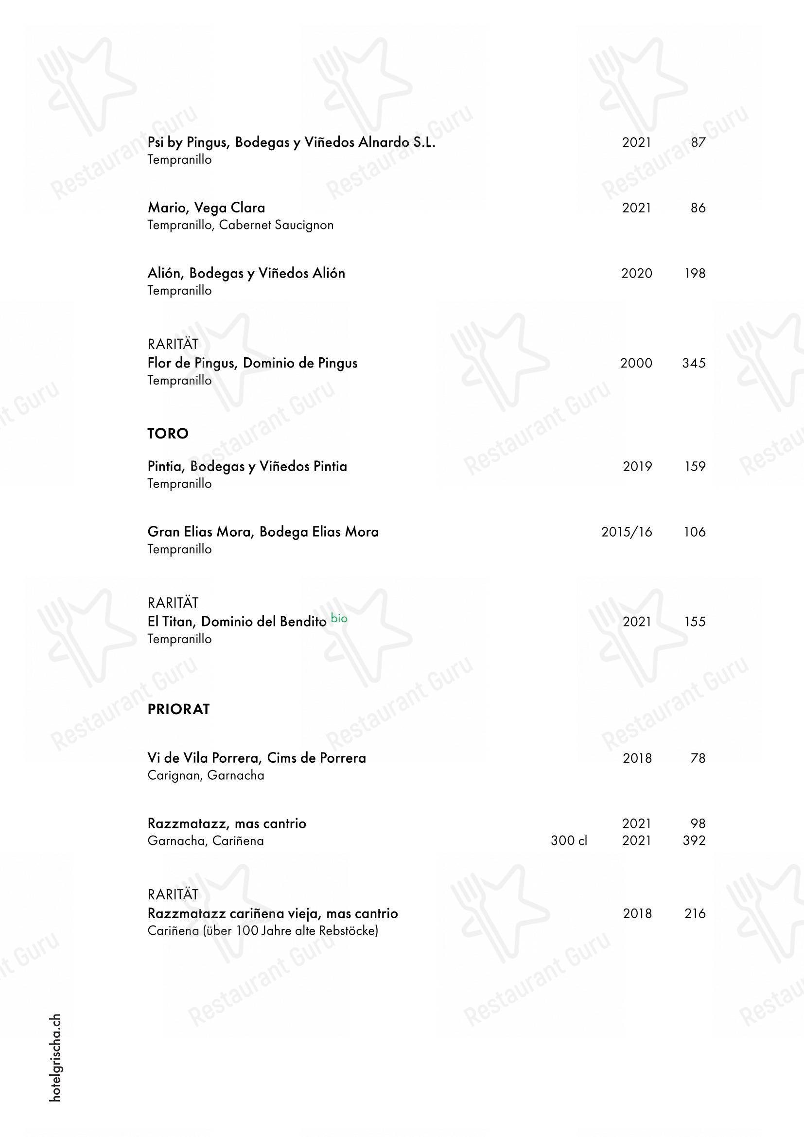 Menu bar per Pulsa Fonduestube pub & bar