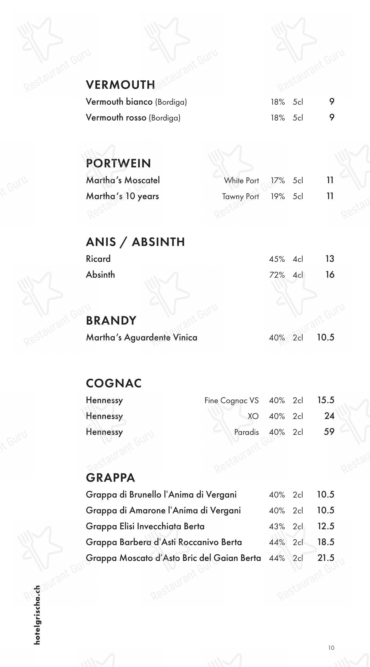 Menu di Pulsa Fonduestube - Menu