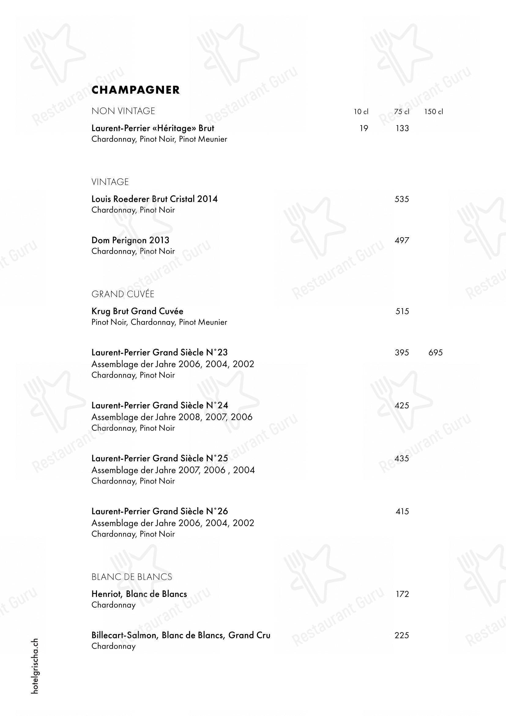 Menu di Pulsa Fonduestube - Menu bar