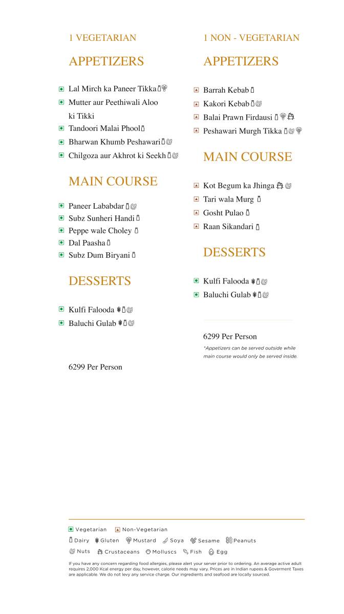 Paasha menu