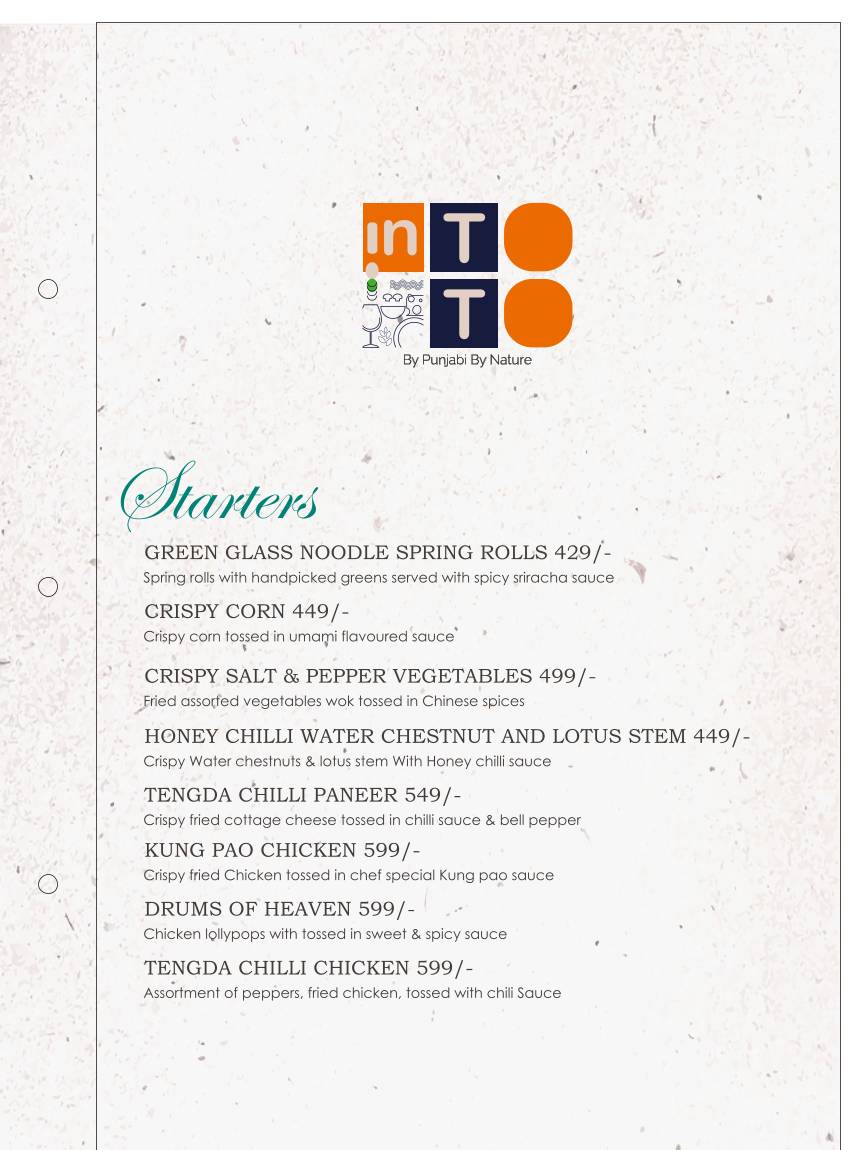 Punjabi By Nature menu