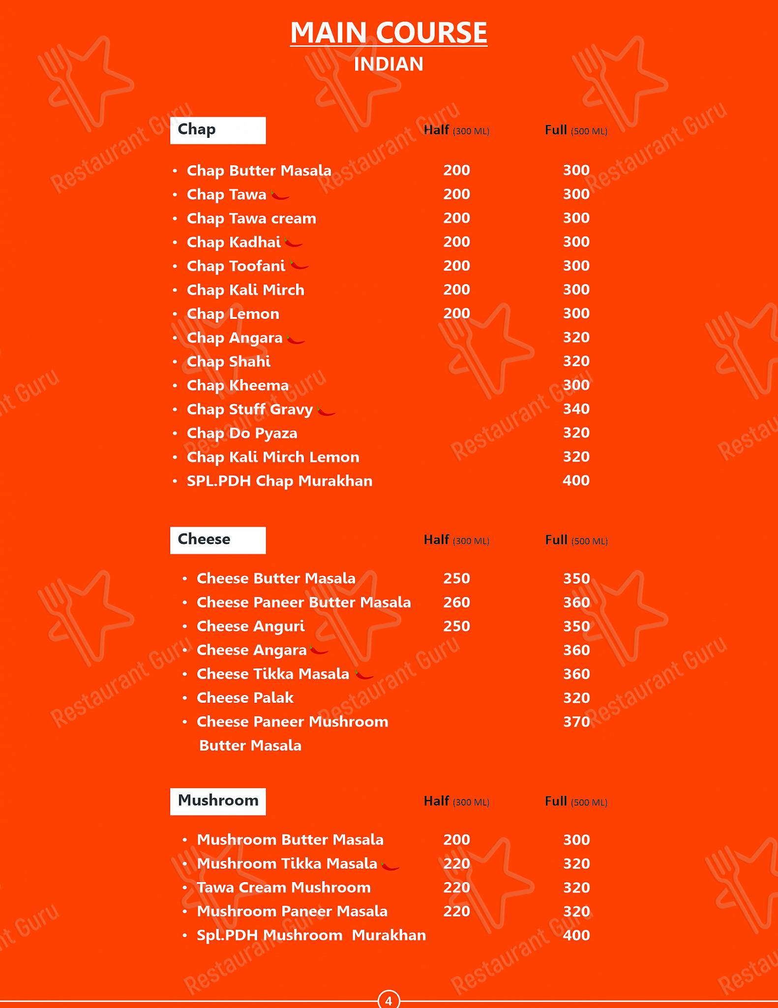 Punjabi Di Hatti menu