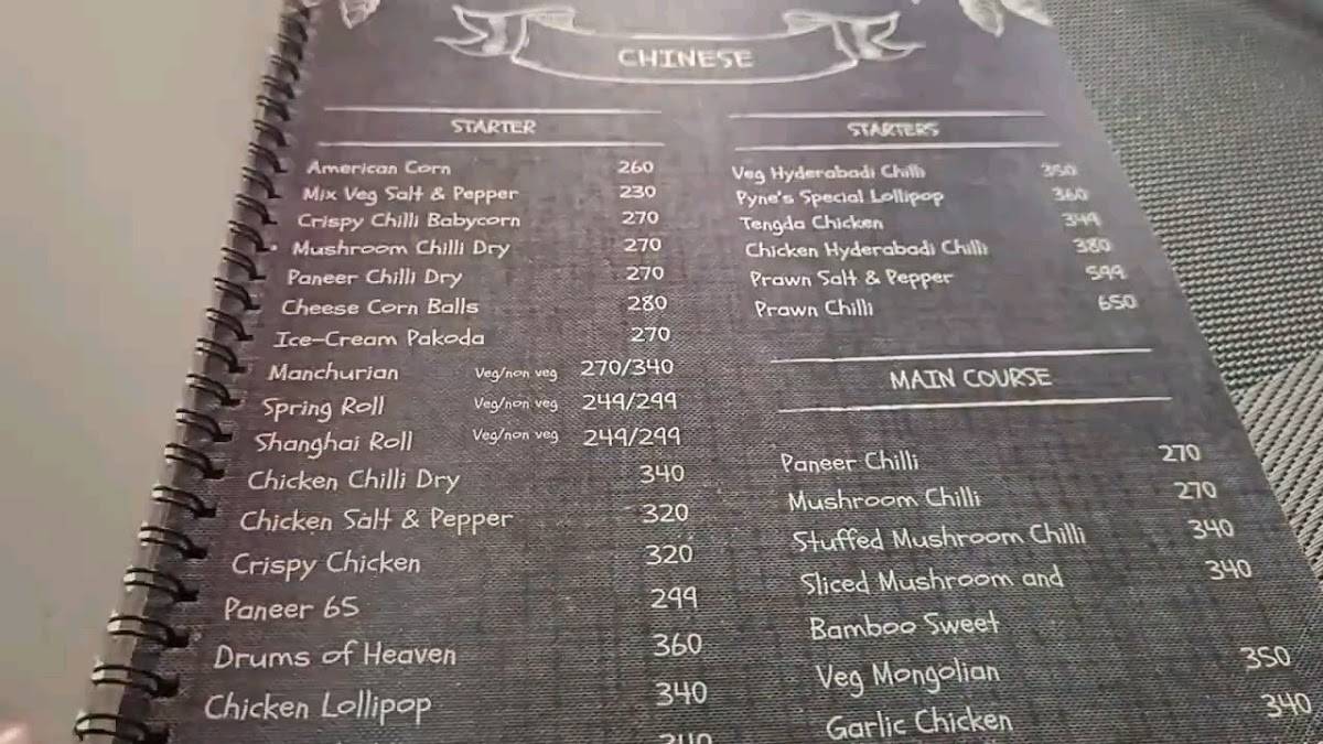 Pyne Square - Cafe & Dine in & Banquet menu