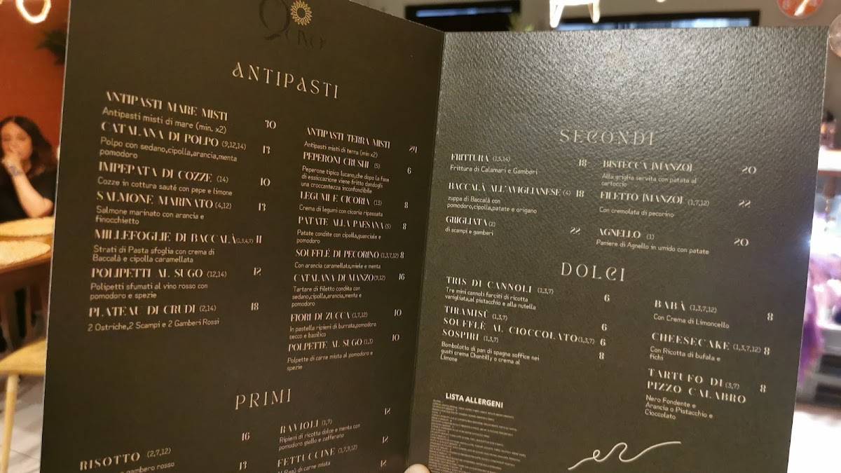 Menu di QCINO Osteria Moderna 