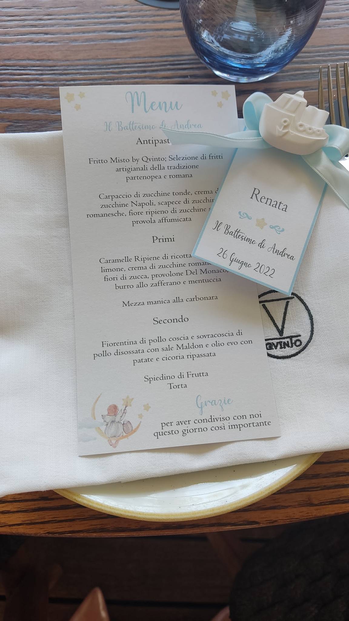 Menu di QVINTO Roma - Restaurant Lounge Café 
