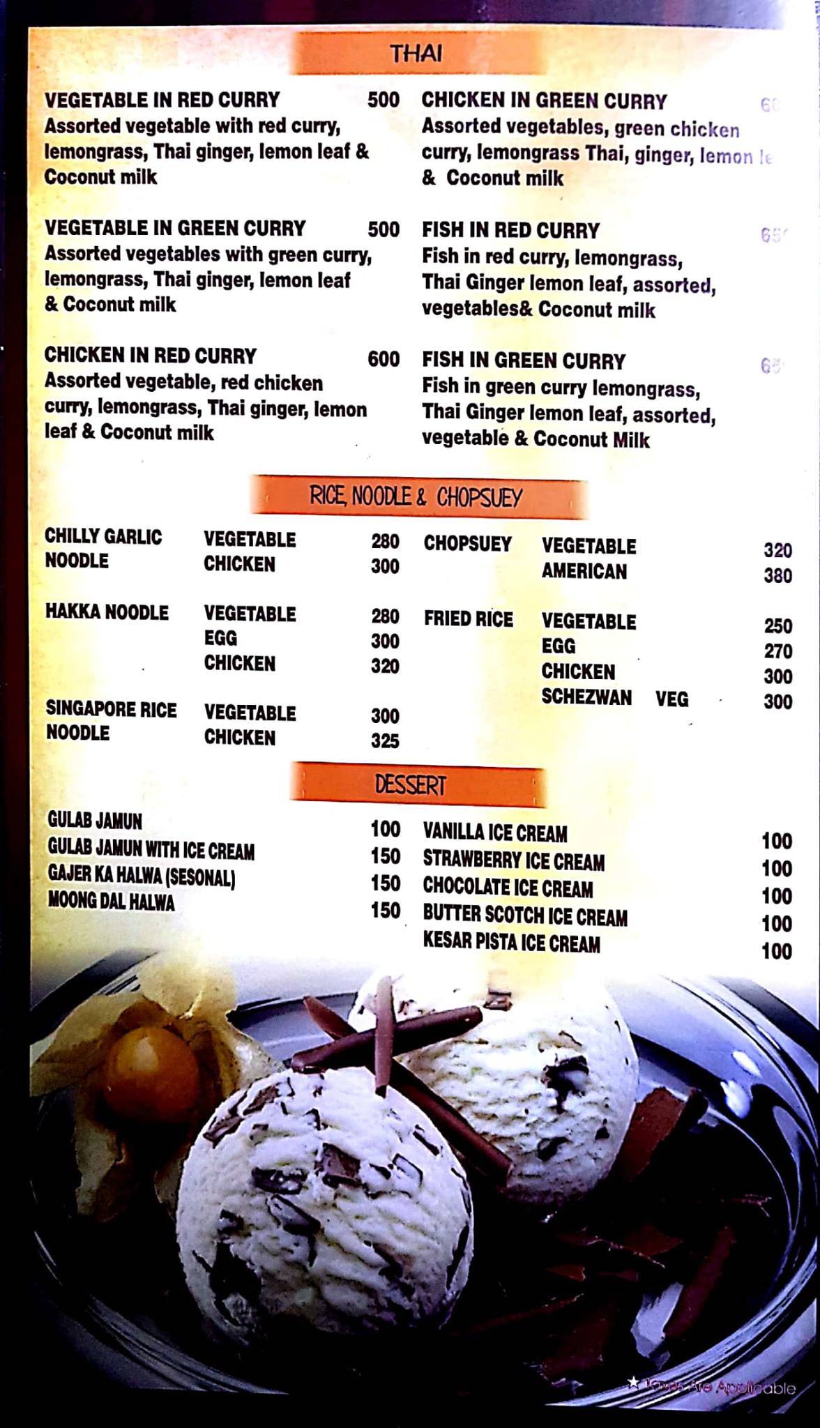 Qb Lounge menu