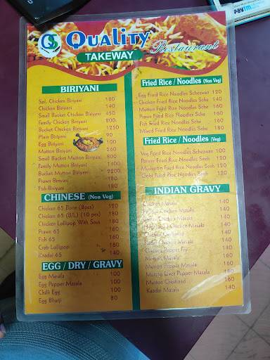Quality Restaurant menu