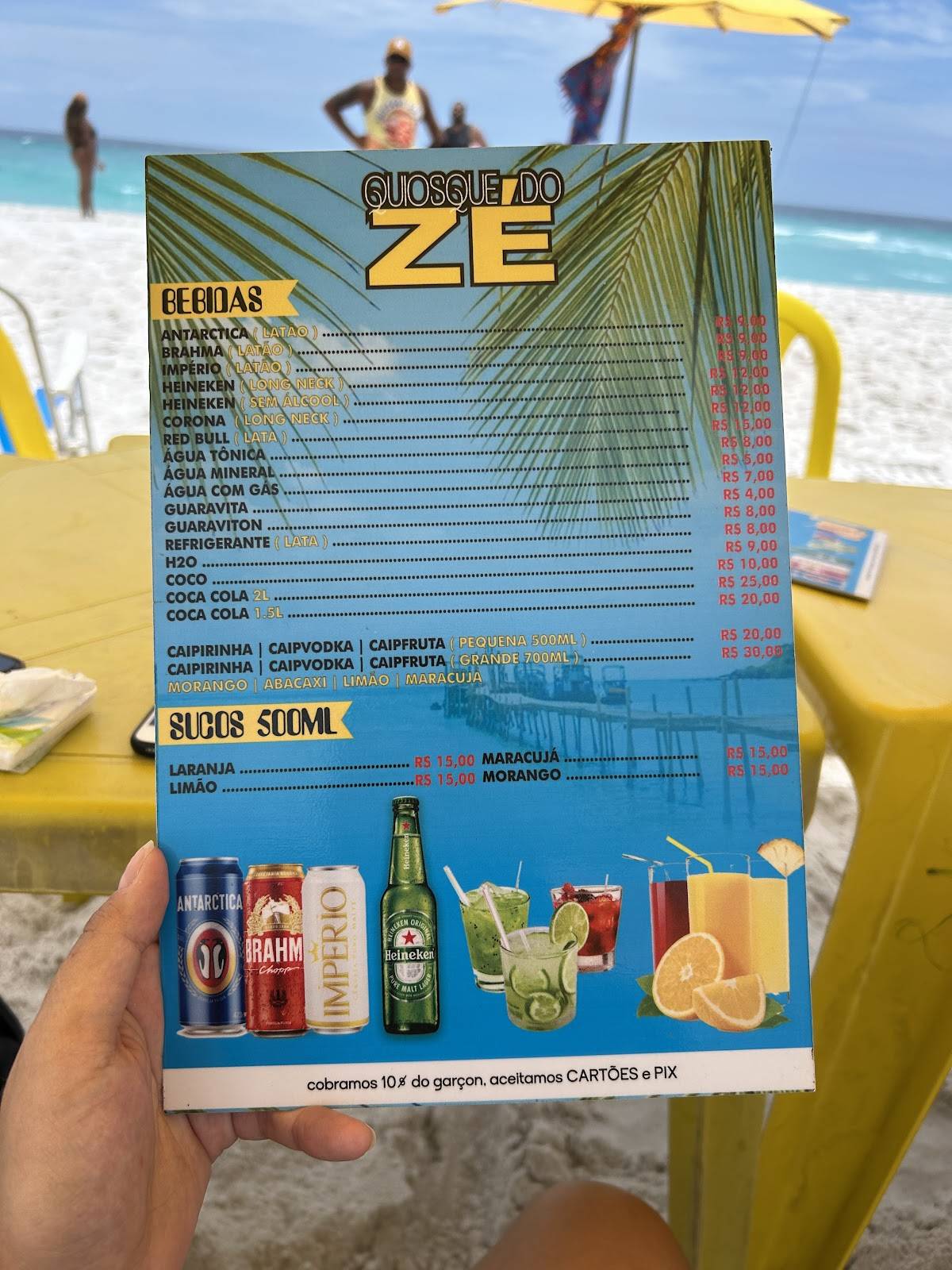 Quiosque do Zé cardápio