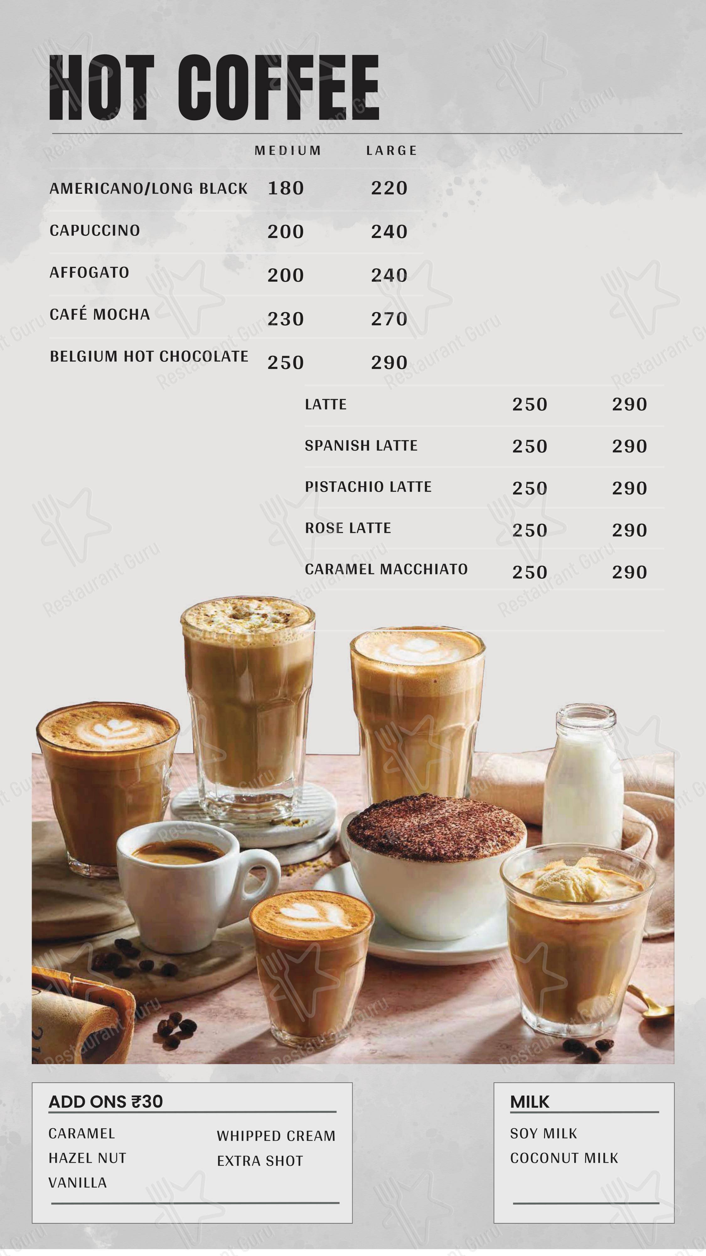 Menu for Ququ Cafe in Gurugram