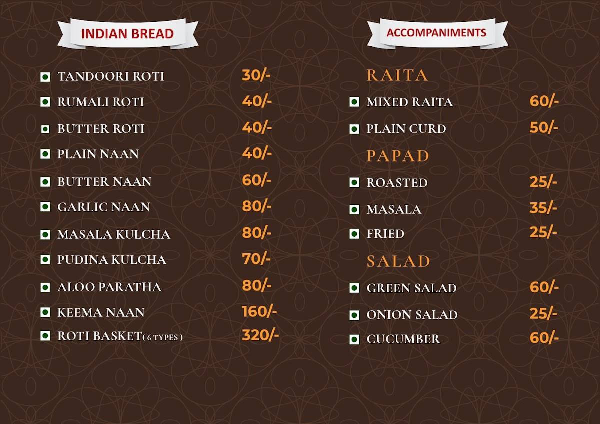 RB Restaurant Korutla menu