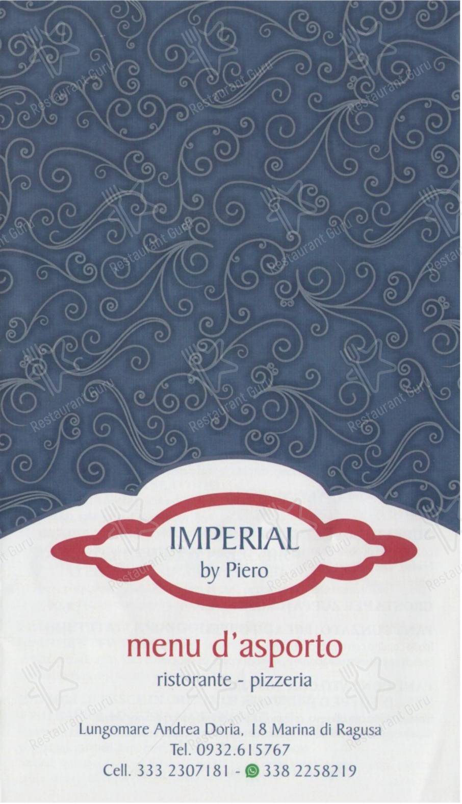 Menu di Ristorante Imperial - Menu bar