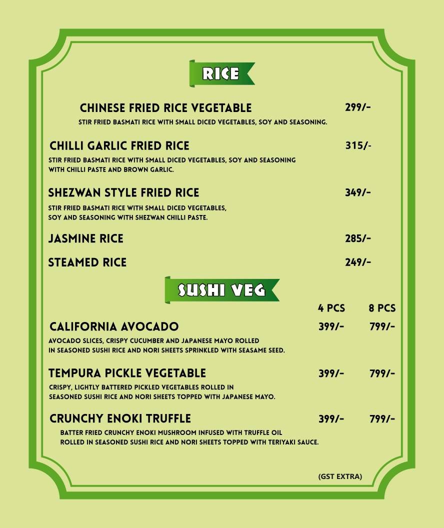 ROYALE ASIAN menu