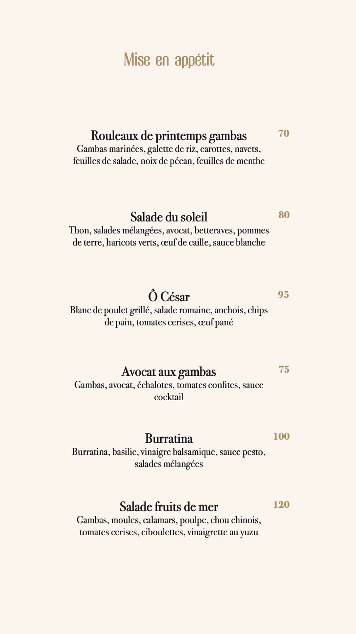 Menu de Shoko Lounge