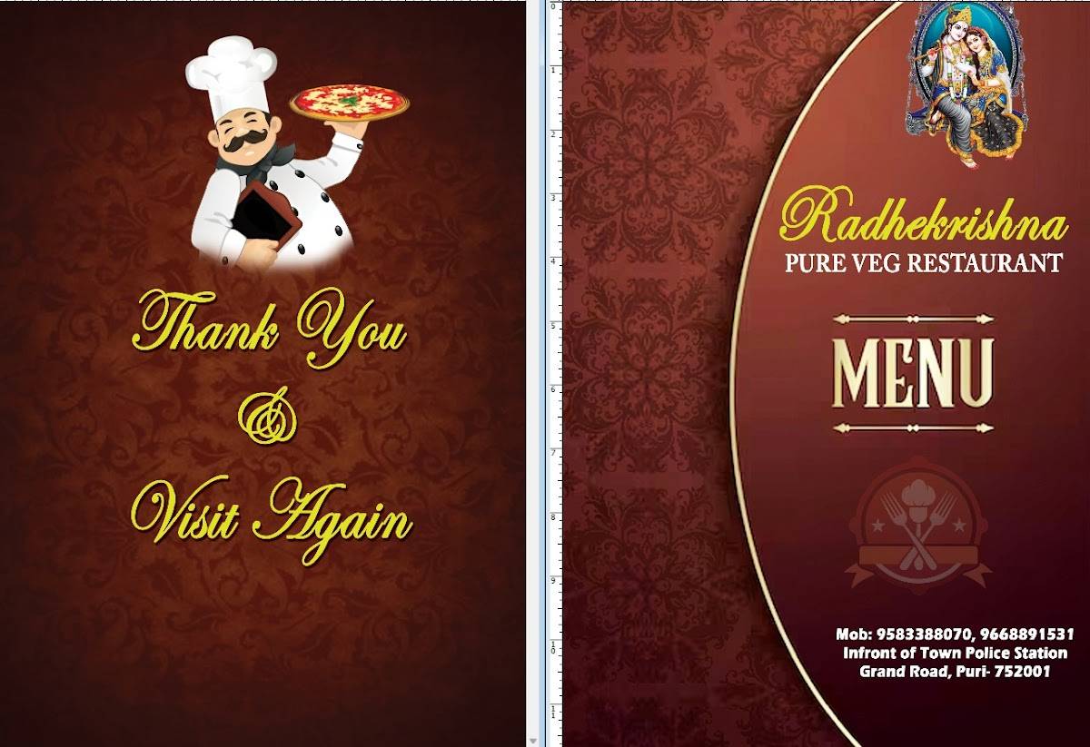 RadheKrishna Restaurant menu
