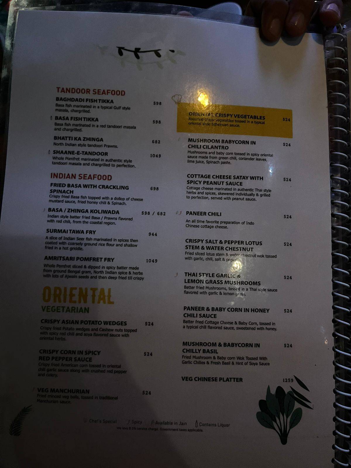 Rainforest Resto-bar menu