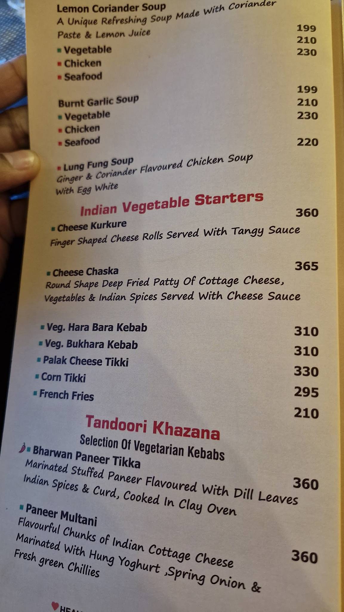 Rajeshahi Family Kitchen & Bar menu