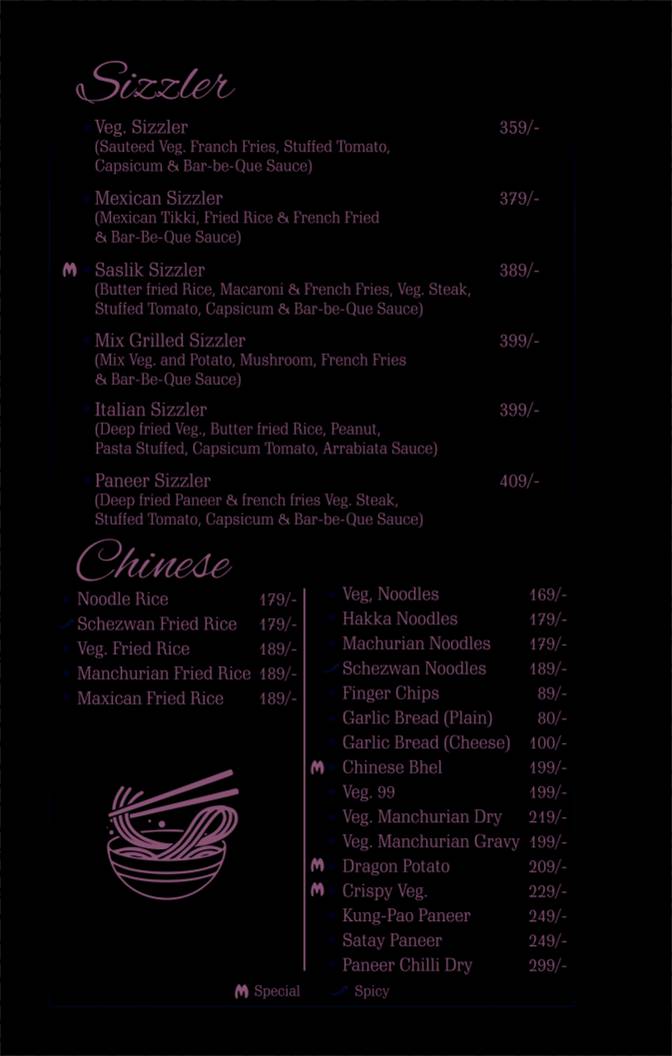 Matuki Restaurant menu