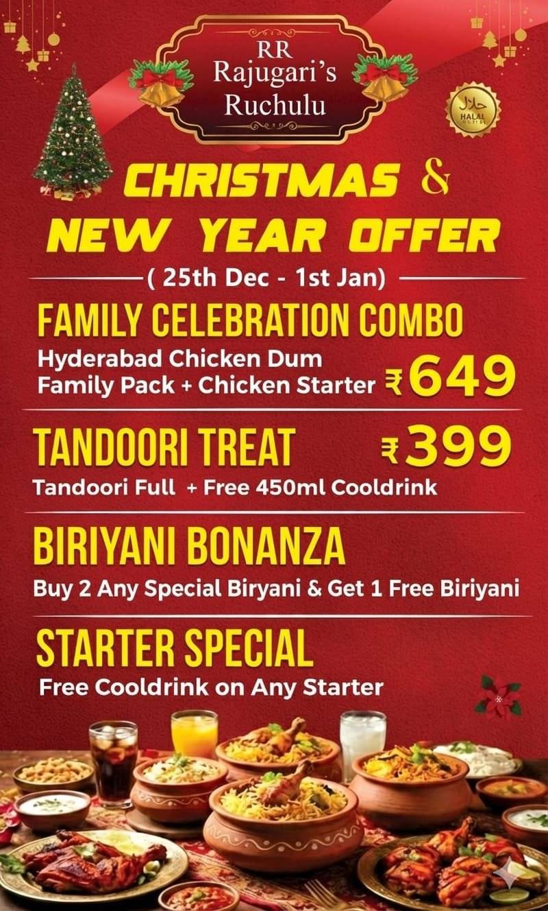 Raju Gari's Ruchulu menu