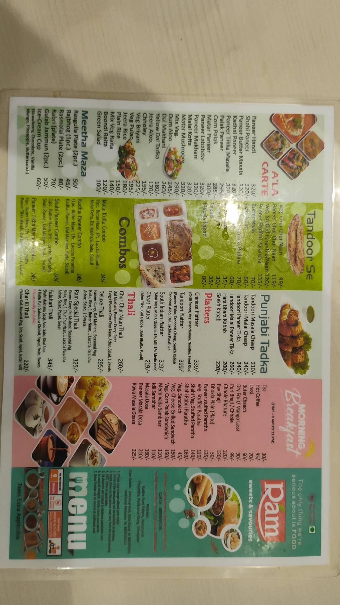 Ram - Sweets & Savouries menu