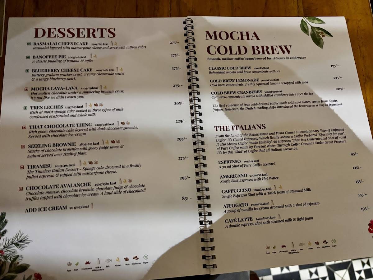 Mocha Cafe & Bar menu