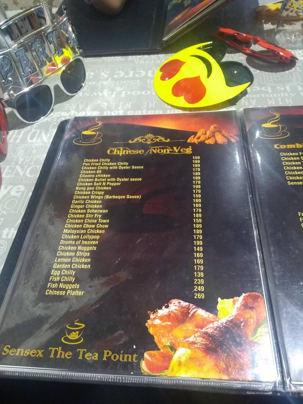 Sensex The Tea Point menu