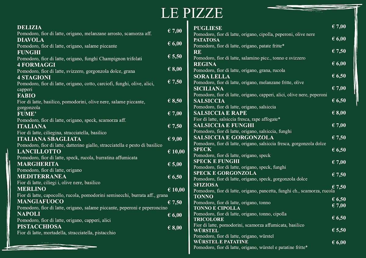 Menu di Re Artù - Beck's 