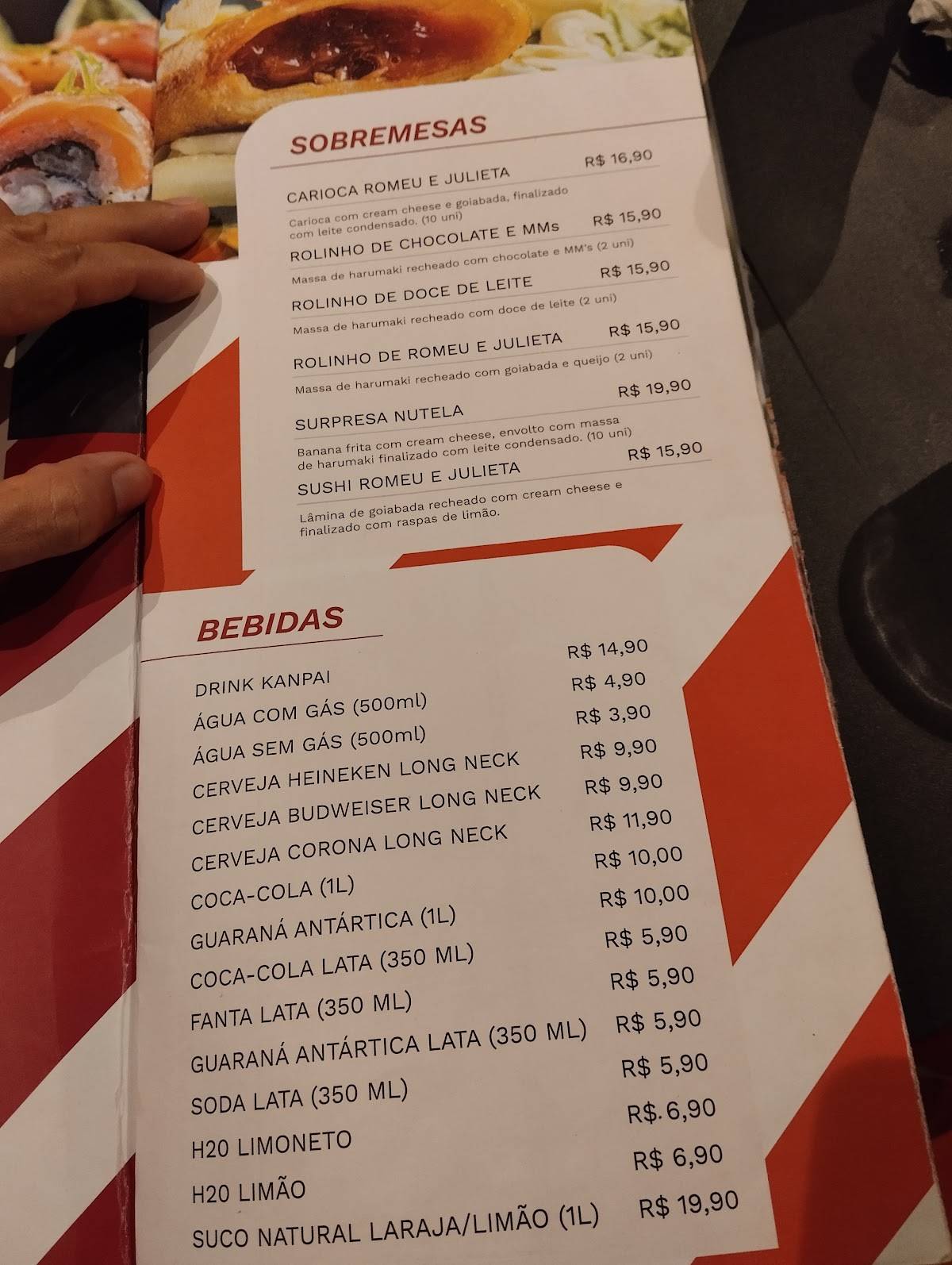 Kanpai Sushi Lounge cardápio