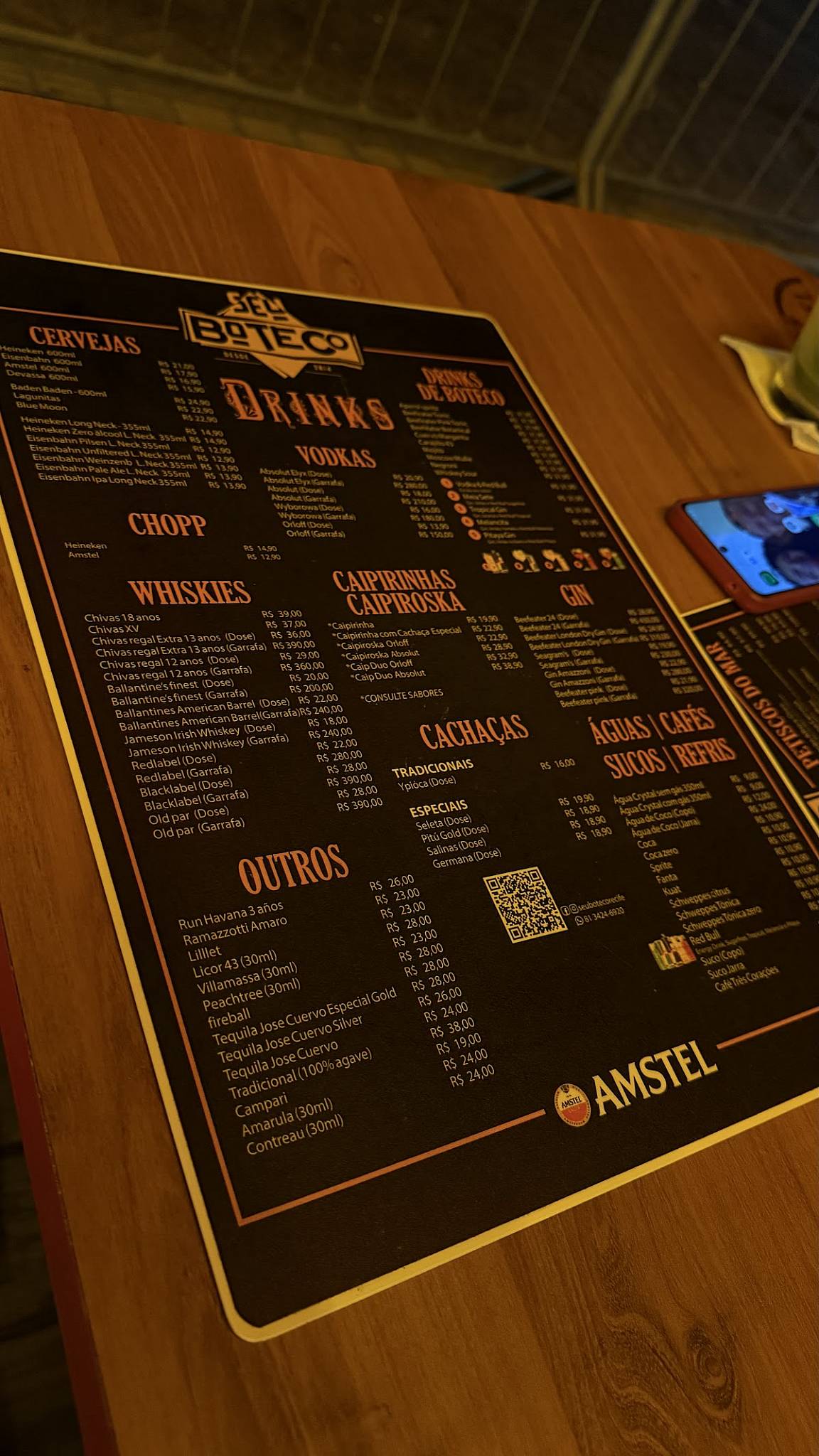 Seu Boteco cardápio