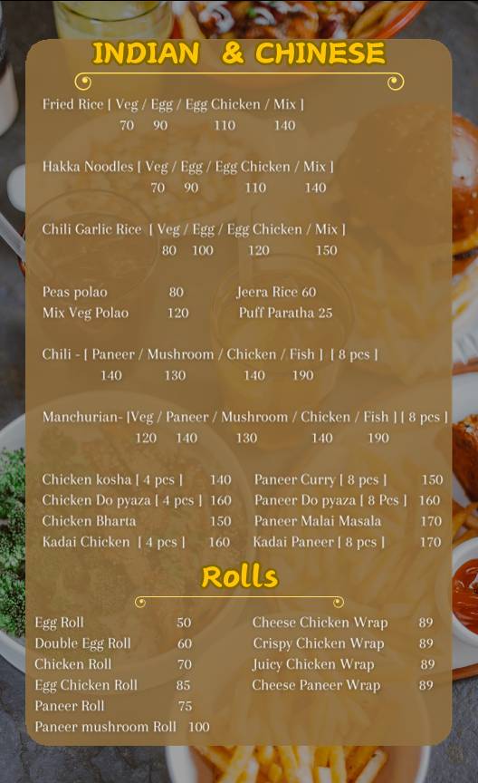 Relish menu