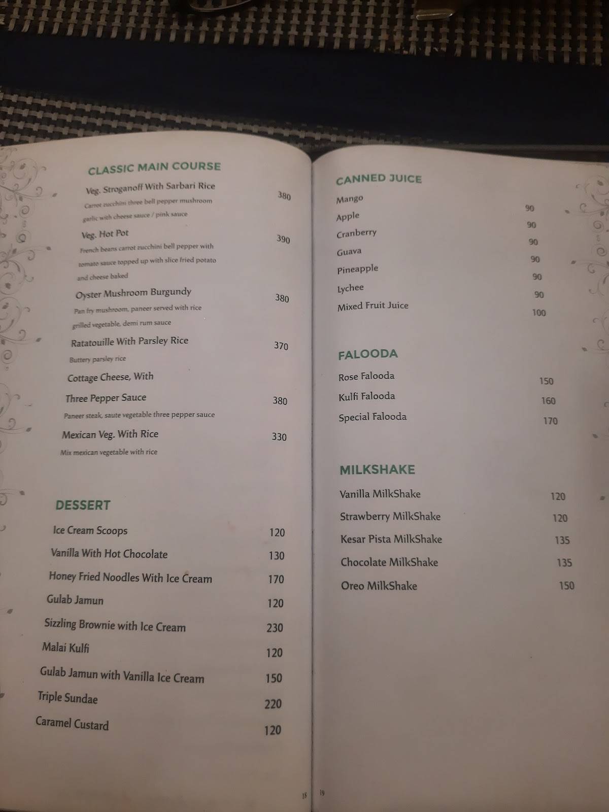 27 Yard Restaurant menu