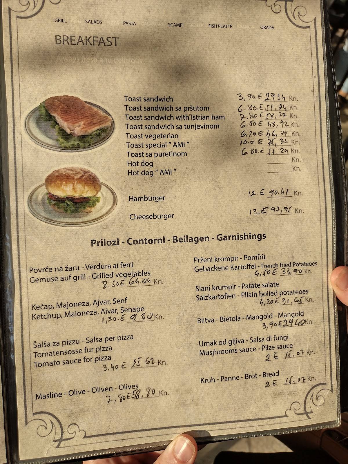 Menu di Restaurant "Ami" 
