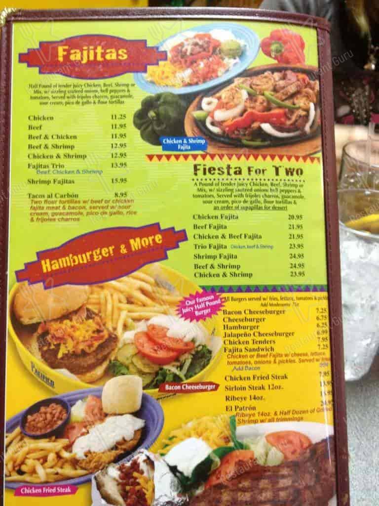 Menu at Amigo Juan restaurant, Atlanta, 601 US-59