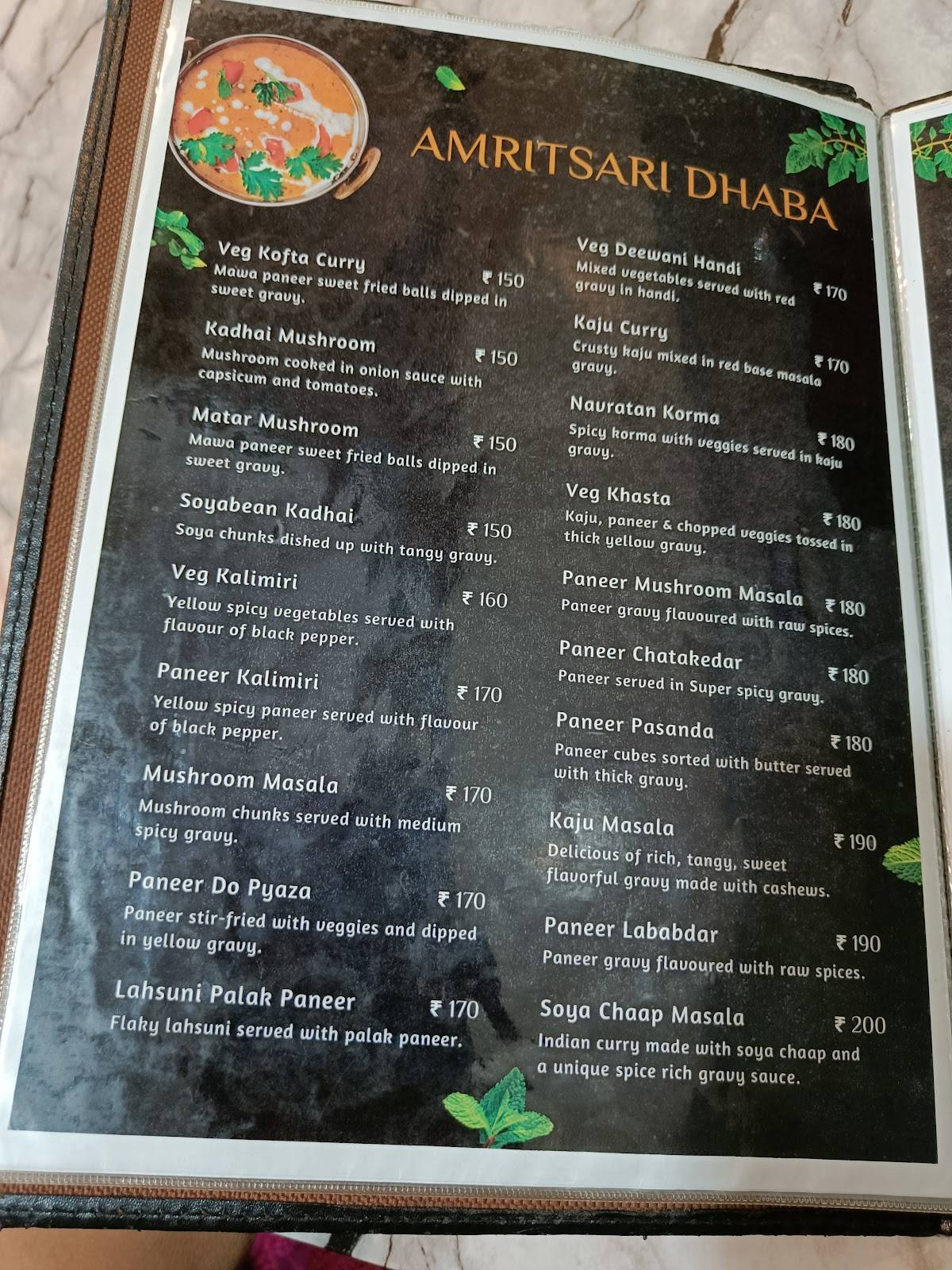 Amritsari Dhaba (Pure Veg Punjabi Food) menu