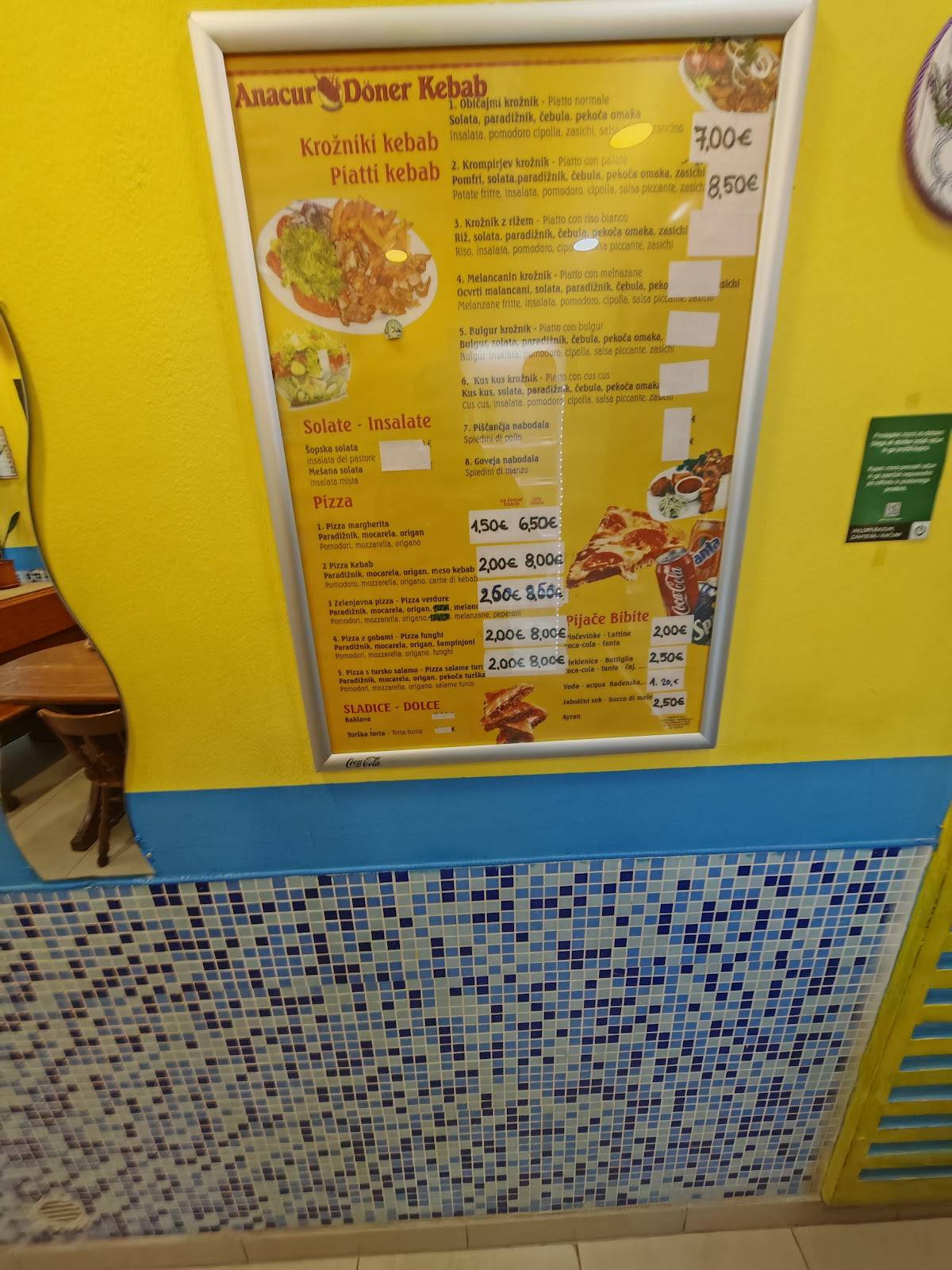 Menu di Anacur Döner Kebab 