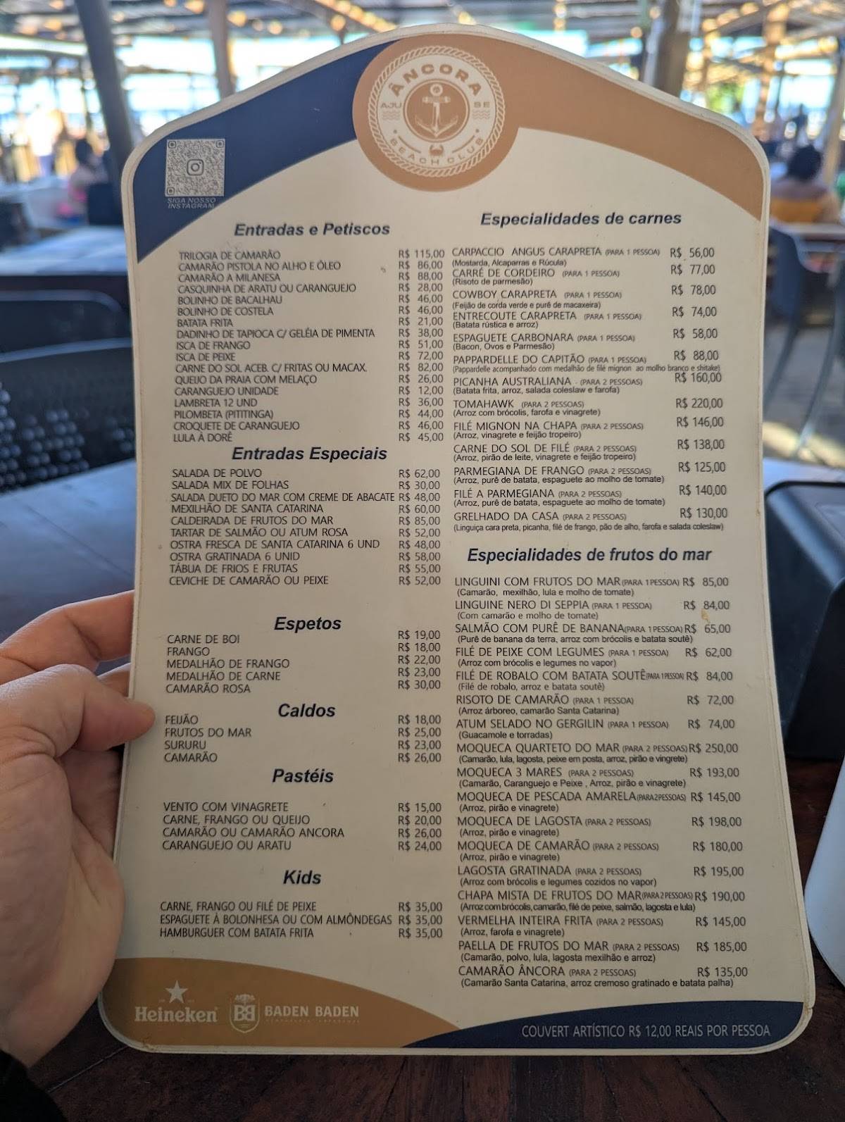 Âncora Beach cardápio