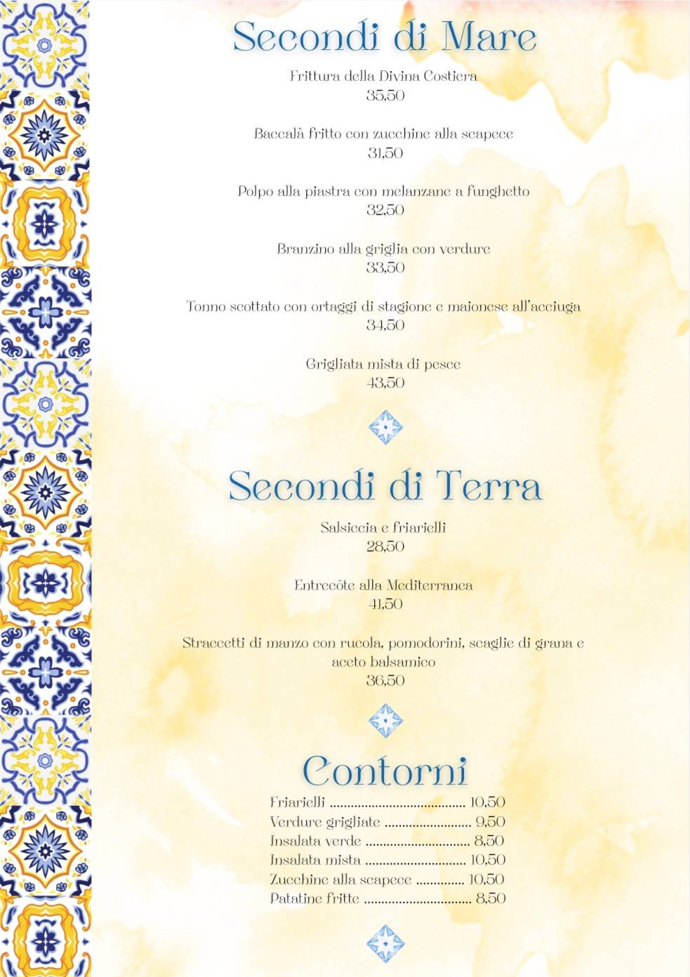 Menu di AnemaCore - Seafood & Pizza Ristorante, Viganello 