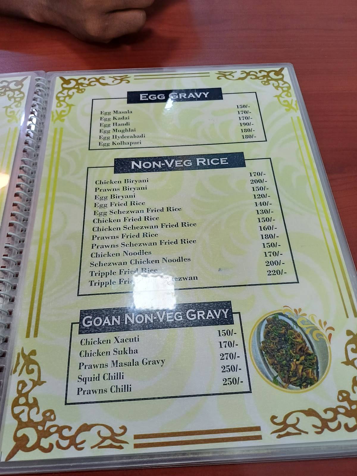 Apsara Restaurant menu