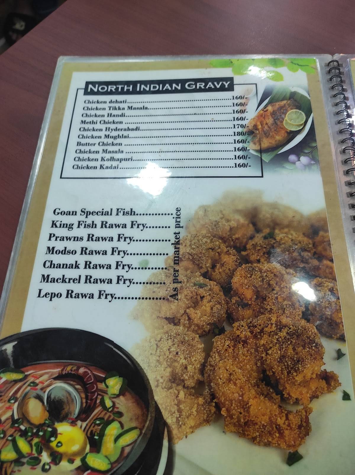 Apsara Restaurant menu