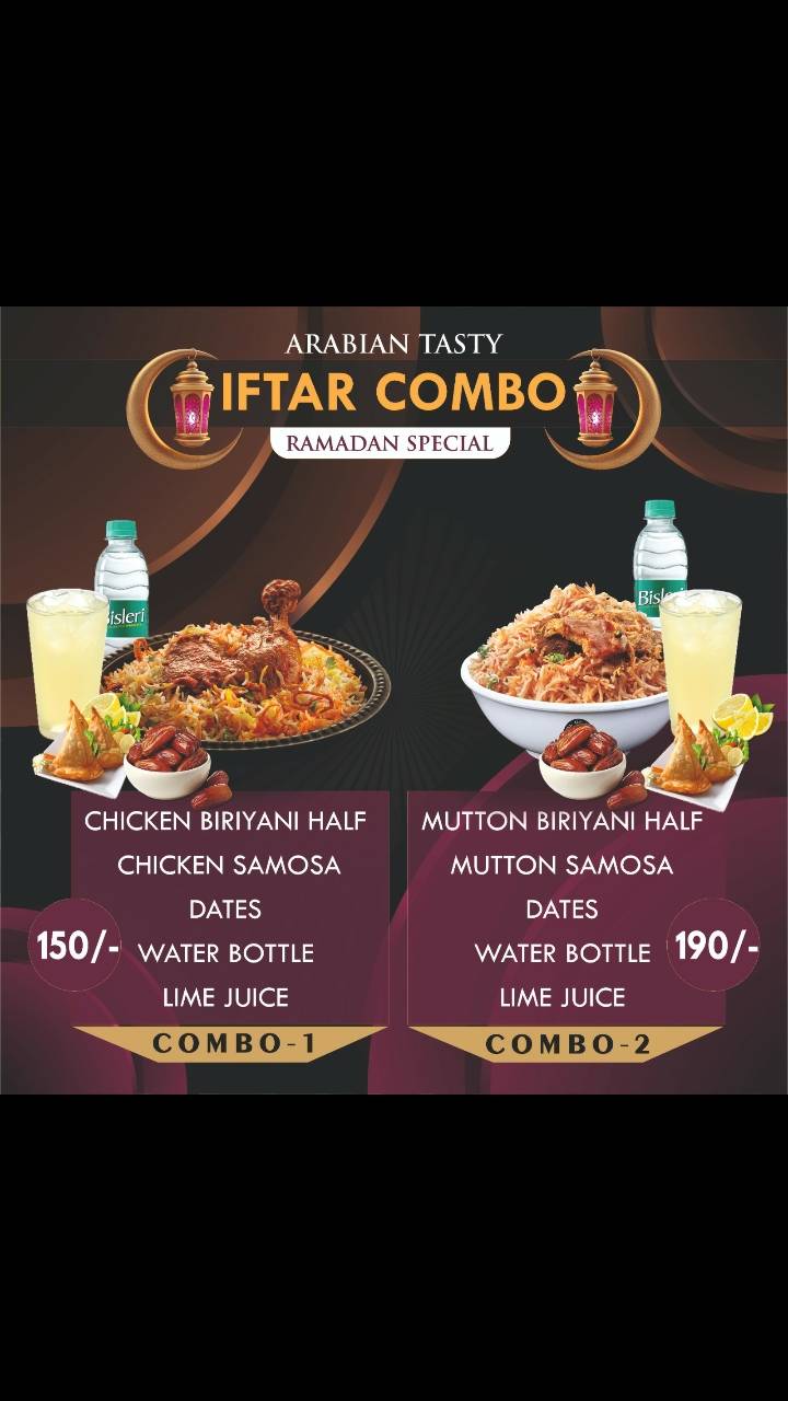 Arabian Tasty family restaurant menu