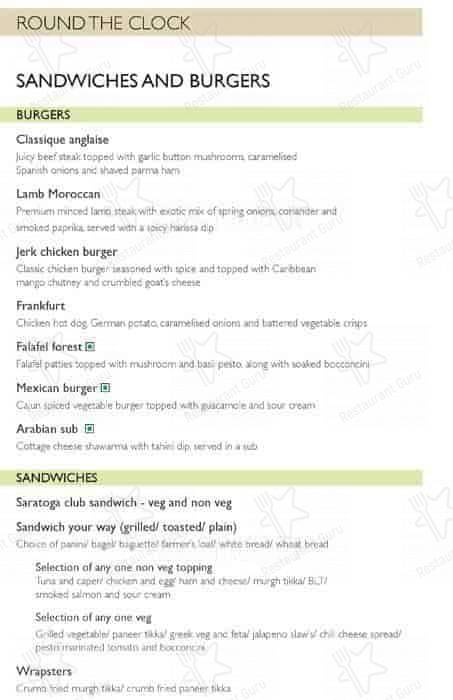 Avasa menu