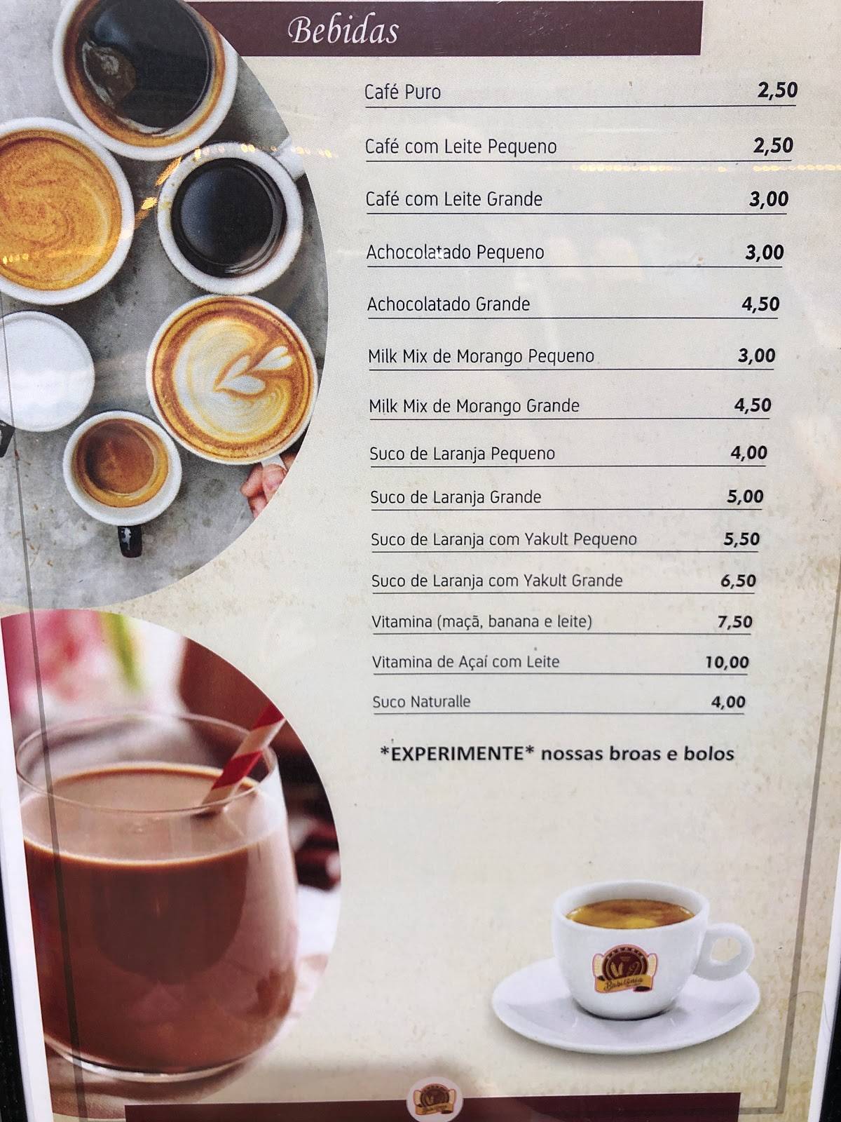 Babilônia Pães e Doces cardápio