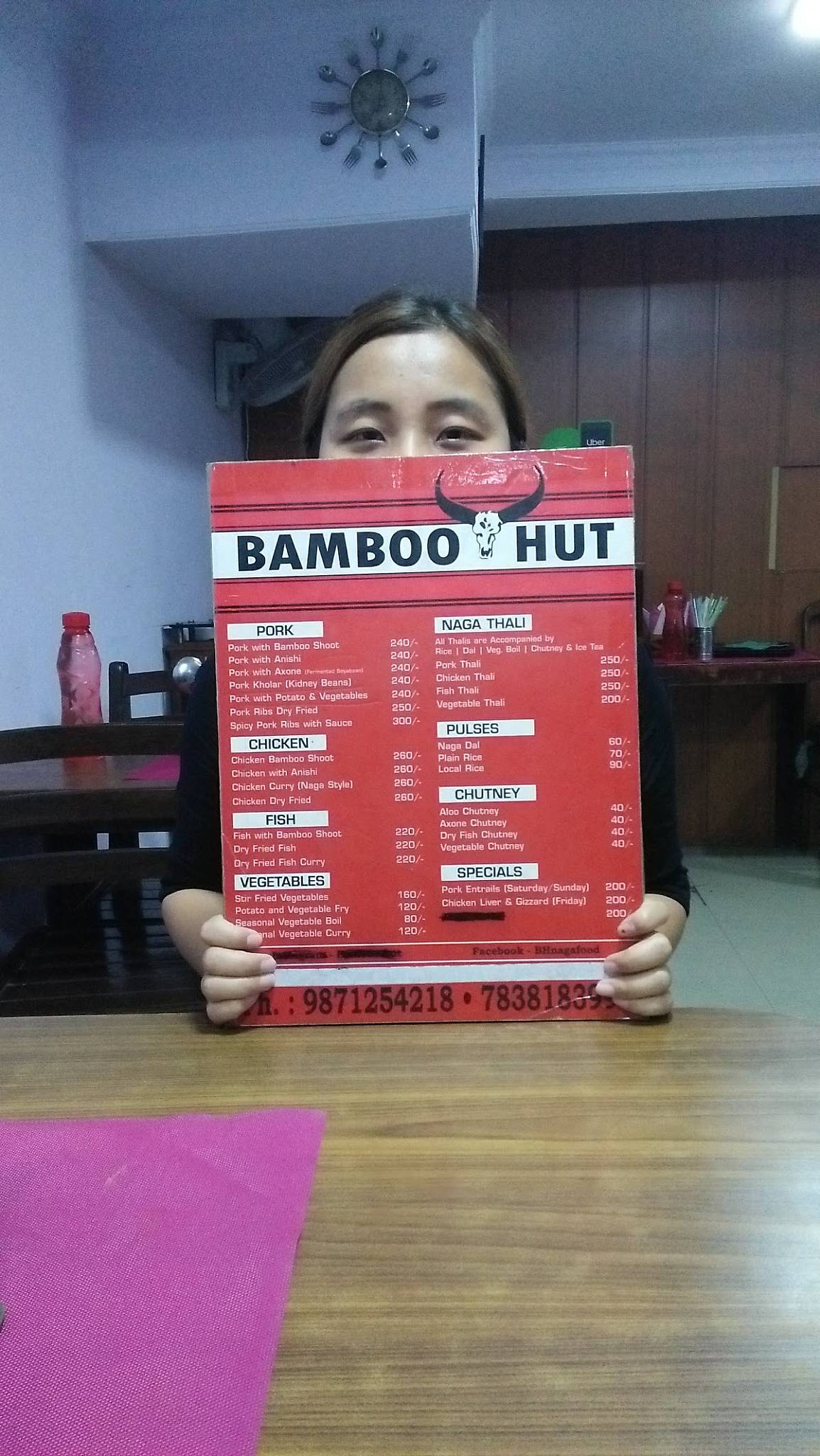 Menu at Bamboo Hut, New Delhi, House no 5 gate 1