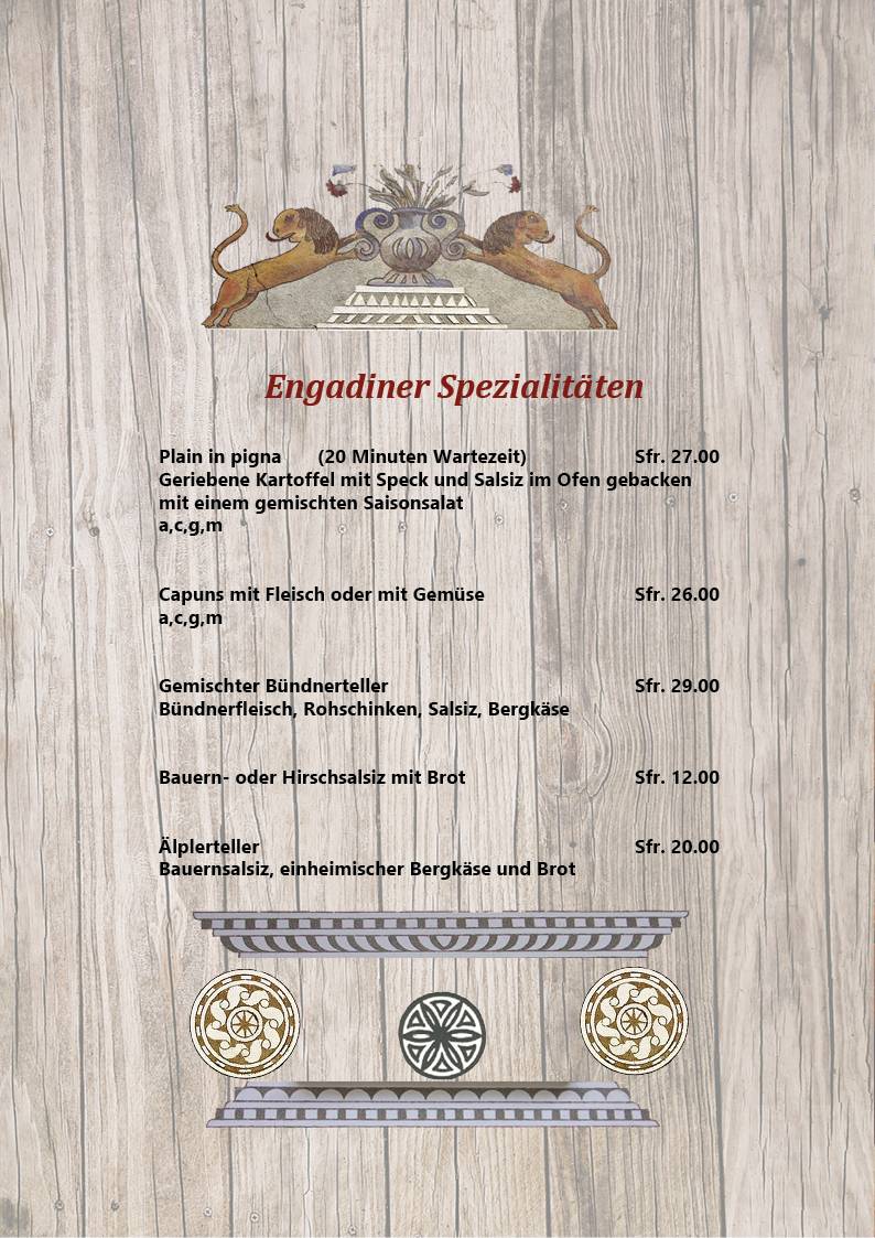 Menu di Restaurant / Bar La Terrassa 