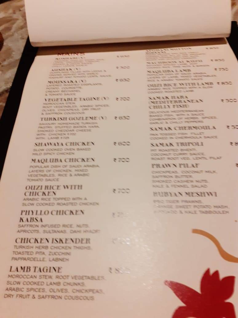 Baraka Kolkata menu