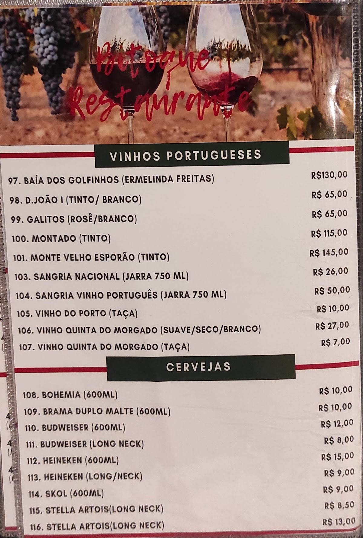 Bitoque - Restaurante Português cardápio